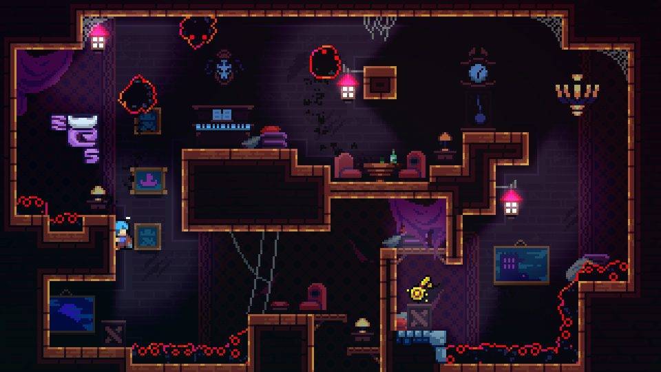 A screenshot from 2D platformer Celeste