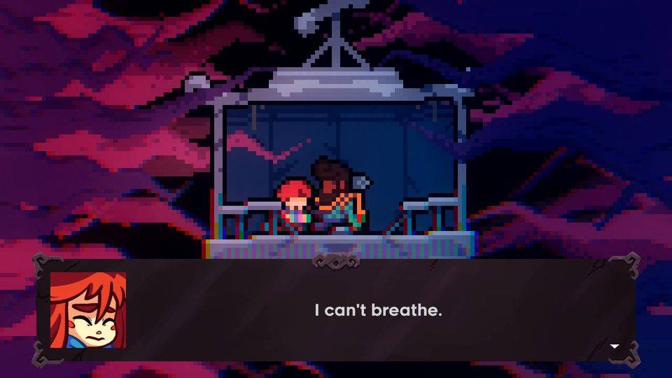 A screenshot from 2D platformer Celeste