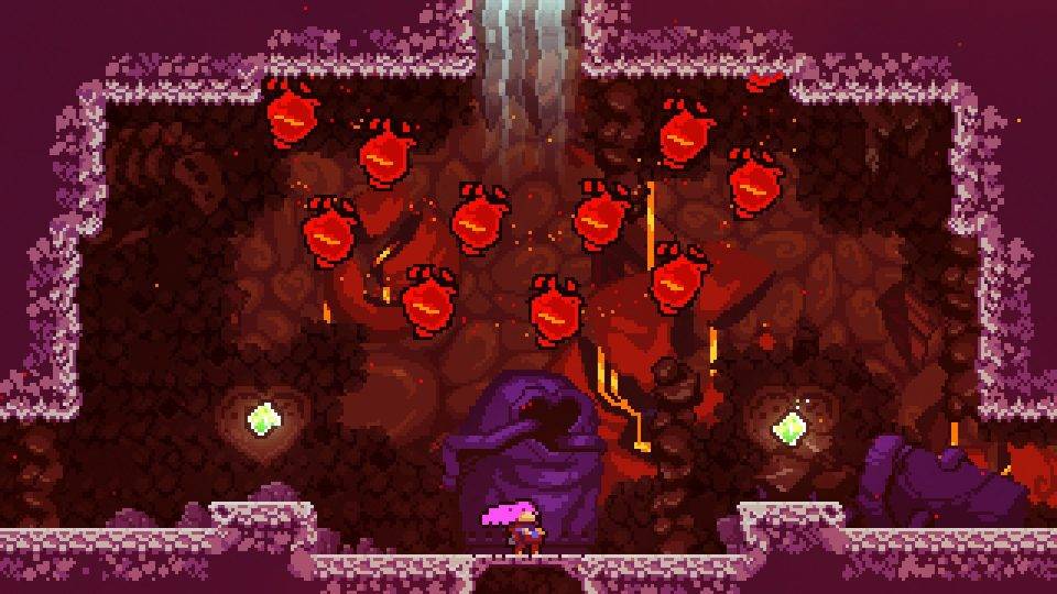 A screenshot from 2D platformer Celeste