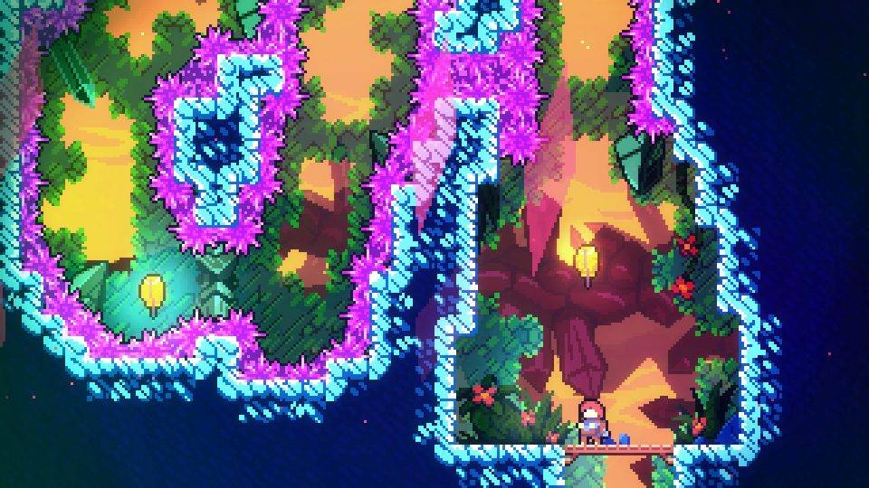 A screenshot from 2D platformer Celeste